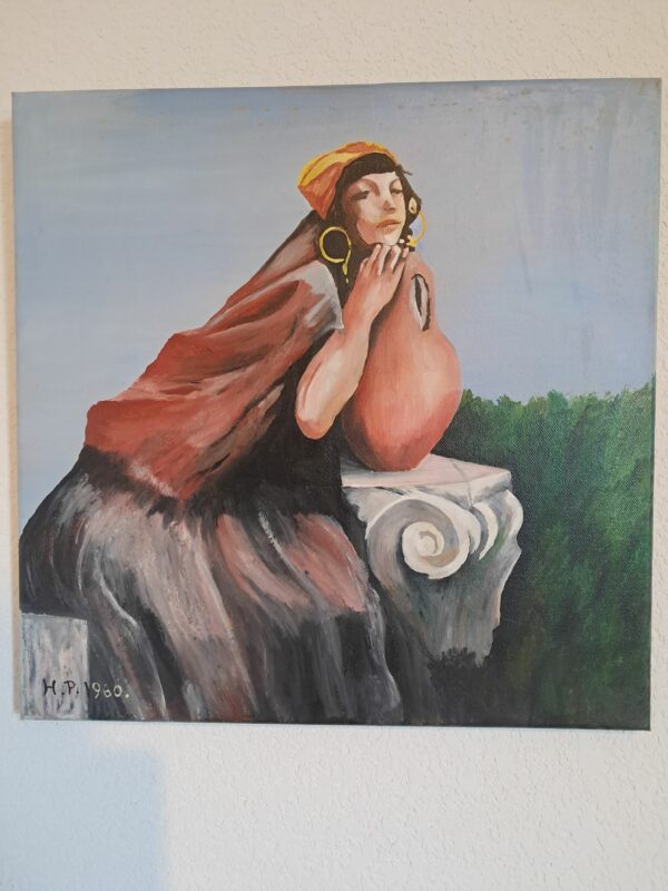 La bedouine peinture à l'huile sur toile par Henry Prost artiste coté